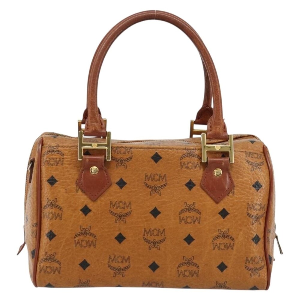 MCM Visetos Logogram Handbag Brown